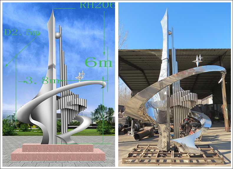 大型不銹鋼雕塑，不銹鋼雕塑廠家，室外大型景觀雕塑