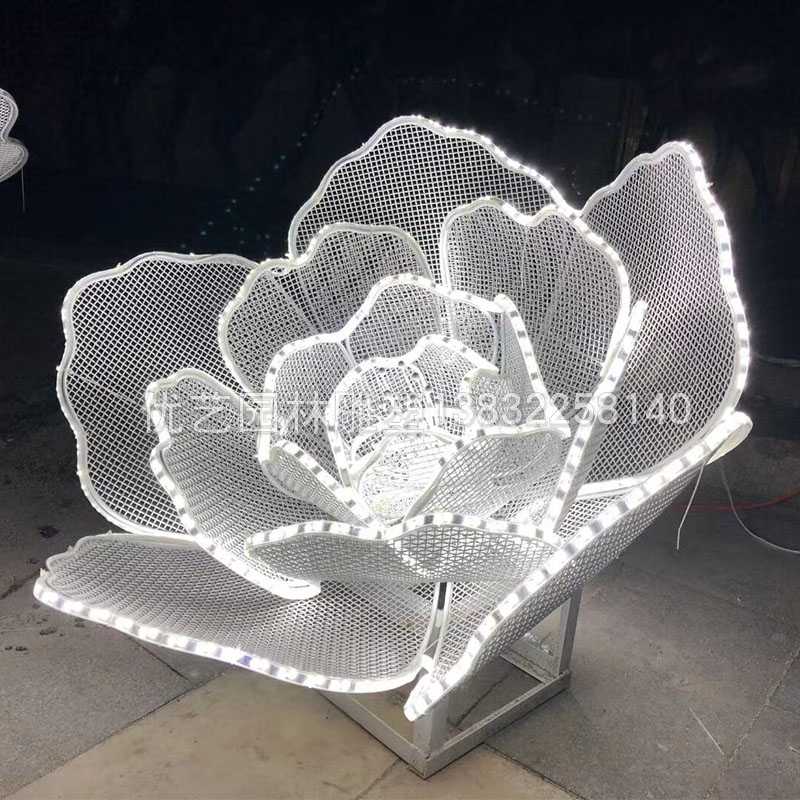 不銹鋼雕塑工廠,發光玫瑰花雕塑 不銹鋼雕塑工廠,發光玫瑰花雕塑