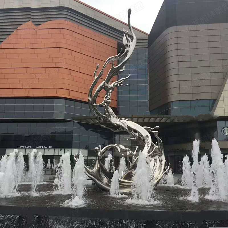 不銹鋼浪花雕塑，不銹鋼雕塑廠家
