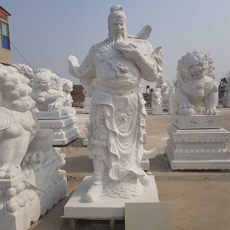 漢白玉關公像,石雕關公像,大理石關公雕像,關羽雕像,河北石雕關公廠家.jpg