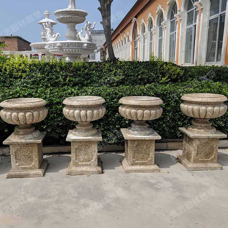 景觀石材花盆,花崗巖花缽